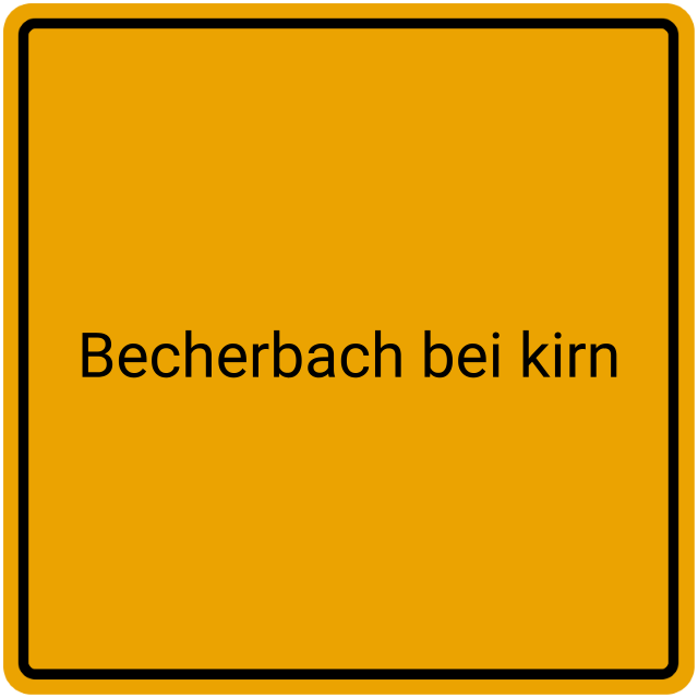 Meldebestätigung Becherbach bei Kirn